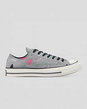 Converse Chuck 70 80s Archive Print Low Tops Shoes Grey | CV-451CST