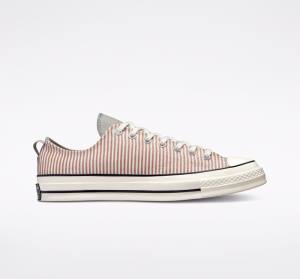 Converse Chuck 70 Crafted Stripe Low Tops Shoes Olive | CV-910TXY