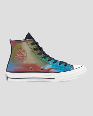 Converse Chuck 70 Iridescent High Tops Shoes Black | CV-129QDK