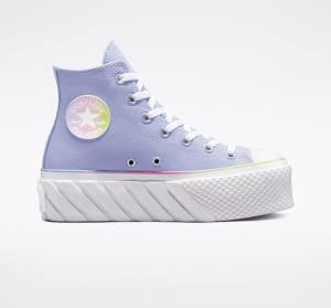 Converse Chuck Taylor All Star 2X Lift Platform Pastel Gradient High Tops Shoes Blue / White | CV-216BPU