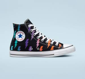 Converse Chuck Taylor All Star Archive Prints High Tops Shoes Black / Blue / Turquoise | CV-591KXP