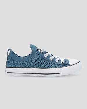 Converse Chuck Taylor All Star Shoreline Knit Glitter Low Tops Shoes Blue | CV-082TOP