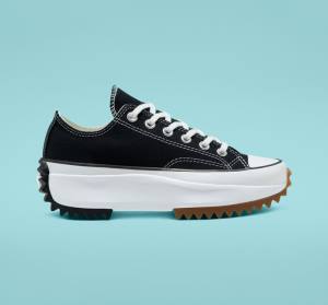 Converse Run Star Hike Platform Low Tops Shoes Black / White | CV-931FKU