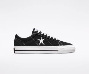 Converse Stussy One Star Low Tops Shoes Black / White | CV-402ILY