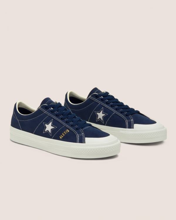 Converse CONS Alexis Sablone One Star Pro Suede Low Tops Shoes Blue | CV-796RFZ