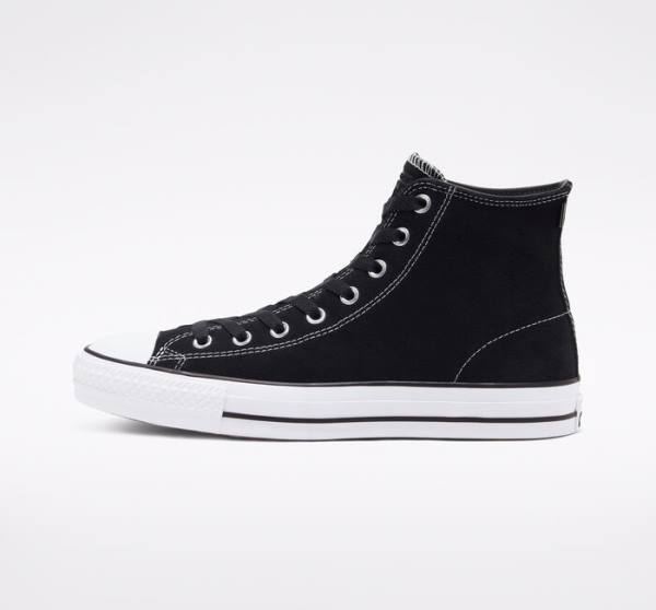 Converse CONS Chuck Taylor All Star Pro Suede Skate Shoes Black / White | CV-982RHB