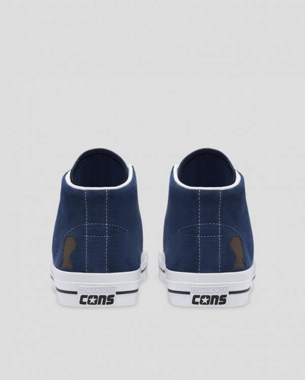 Converse CONS One Star Pro Ben Raemers Foundation High Tops Shoes Blue | CV-651HNQ