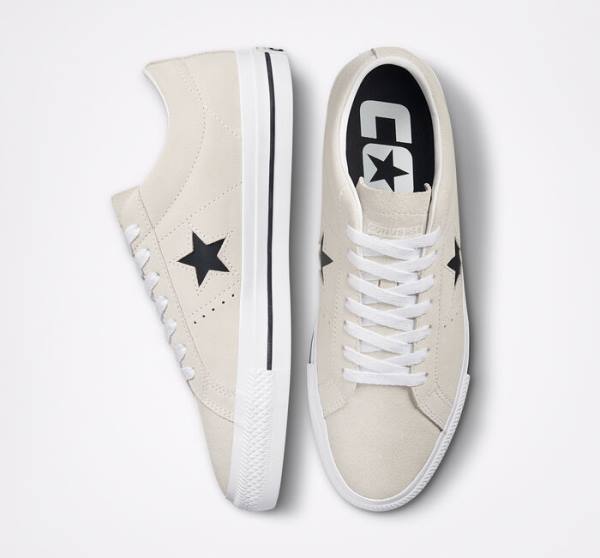 Converse CONS One Star Pro Suede Skate Shoes White / Black | CV-631IVZ