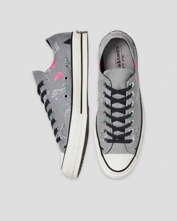 Converse Chuck 70 80s Archive Print Low Tops Shoes Grey | CV-219NLF