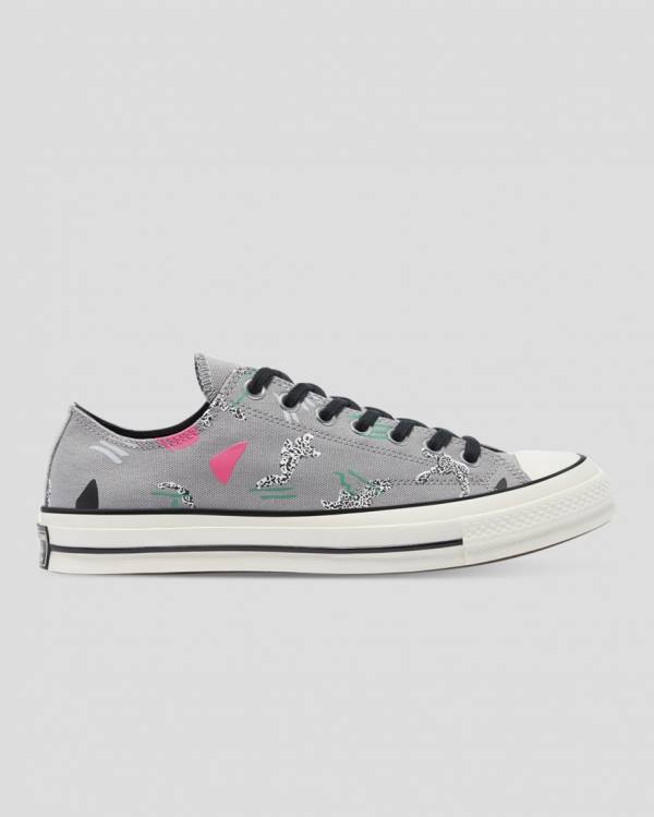 Converse Chuck 70 80s Archive Print Low Tops Shoes Grey | CV-219NLF