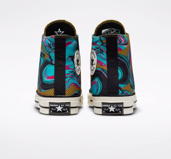 Converse Chuck 70 '90s Marbled High Tops Shoes Turquoise | CV-580XQI