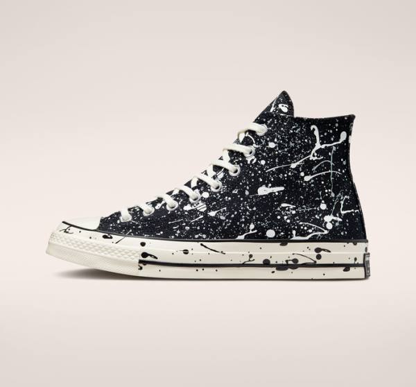 Converse Chuck 70 Archive Paint Splatter High Tops Shoes Black / Grey | CV-012GHM