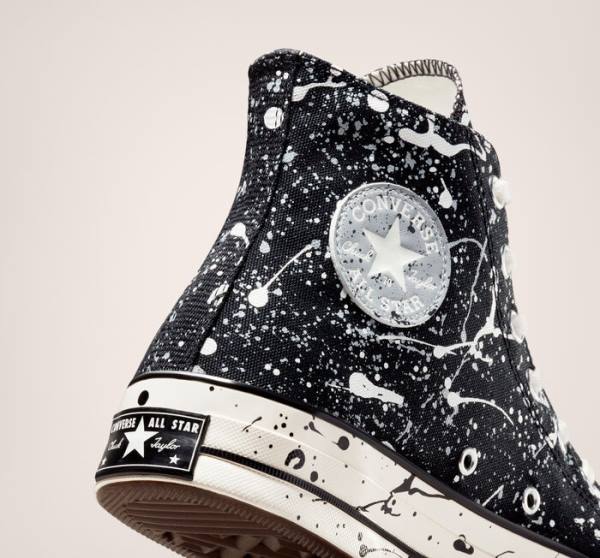 Converse Chuck 70 Archive Paint Splatter High Tops Shoes Black / Grey | CV-459JOS