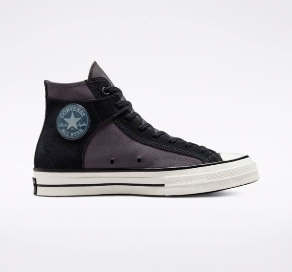 Converse Chuck 70 Crafted Canvas High Tops Shoes Black / White | CV-645JNU