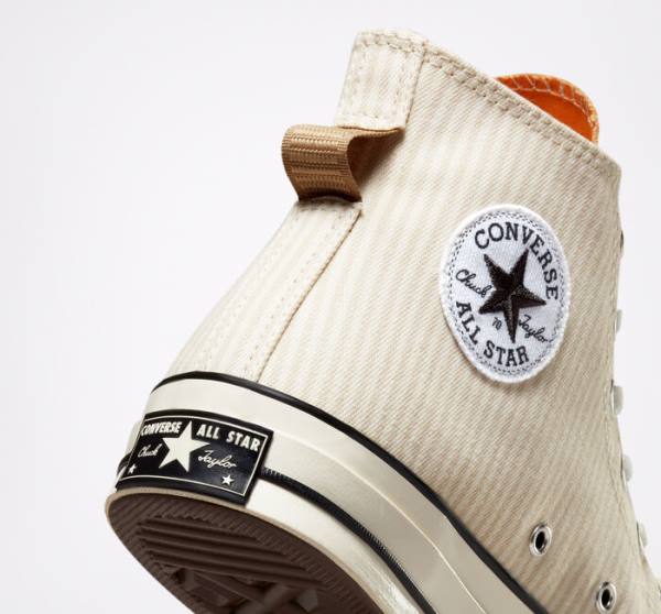 Converse Chuck 70 Crafted Stripe High Tops Shoes Brown | CV-423PVC