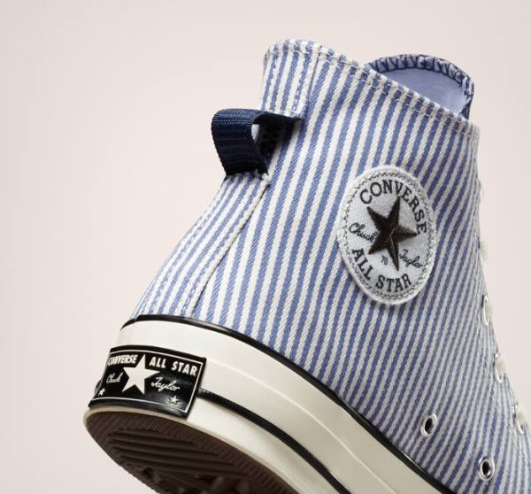 Converse Chuck 70 Crafted Stripe High Tops Shoes Indigo / Black | CV-961GLS