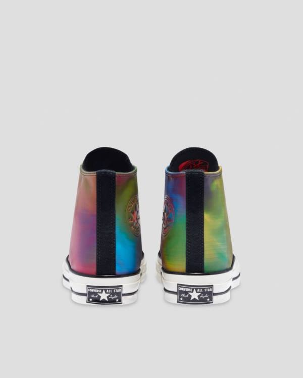 Converse Chuck 70 Iridescent High Tops Shoes Black | CV-923UGY