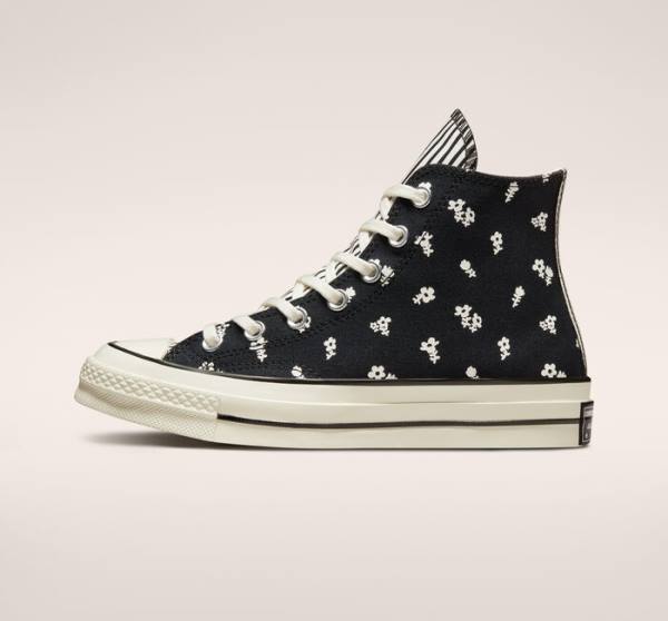 Converse Chuck 70 Paisley High Tops Shoes Black | CV-985PWK