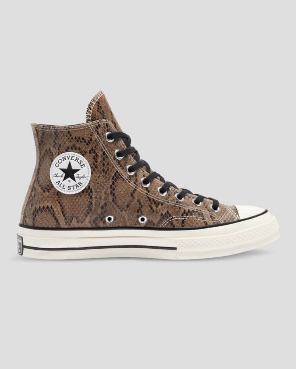 Converse Chuck 70 Reptile Suede High Tops Shoes Brown | CV-156DOU