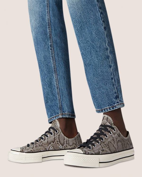 Converse Chuck 70 Reptile Suede Low Tops Shoes Grey | CV-790LPZ