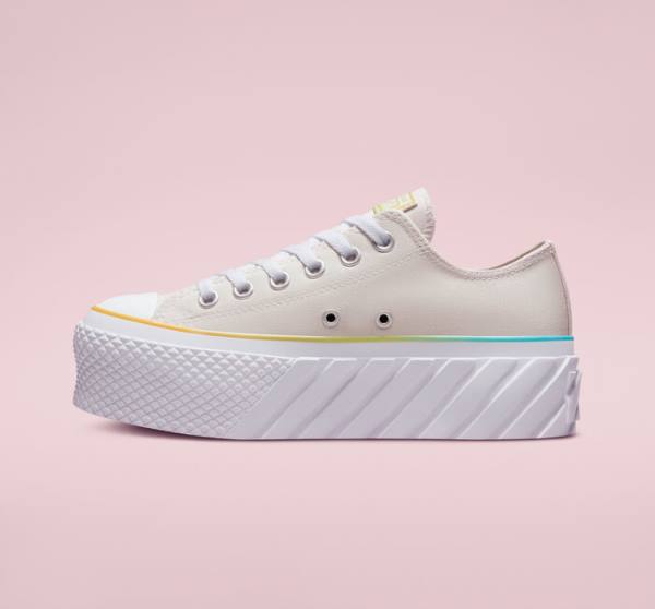 Converse Chuck Taylor All Star 2X Lift Platform Gradient Low Tops Shoes White / Blue | CV-708JIY