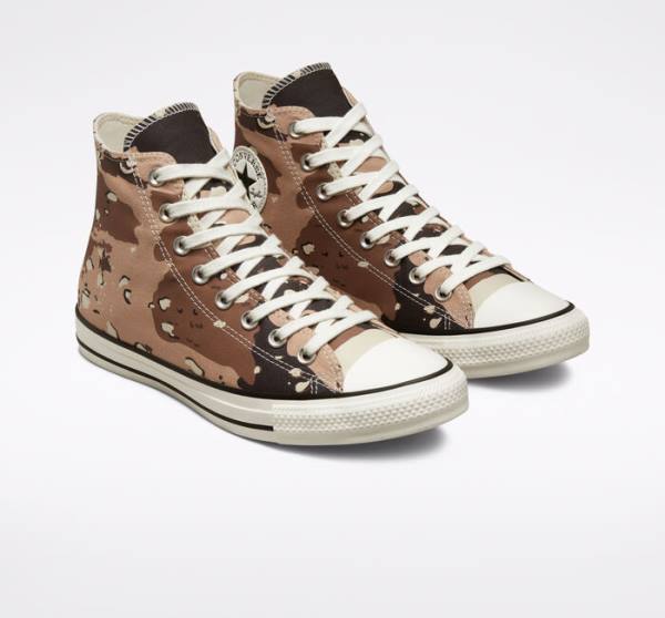 Converse Chuck Taylor All Star Archive Camo High Tops Shoes Brown / Black | CV-698HFV