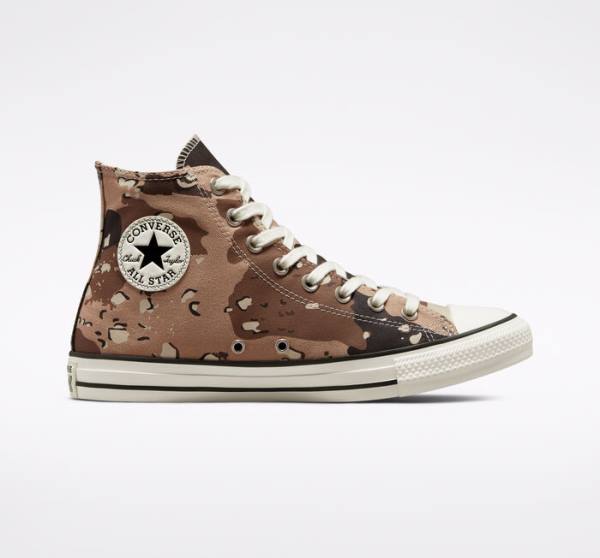 Converse Chuck Taylor All Star Archive Camo High Tops Shoes Brown / Black | CV-698HFV