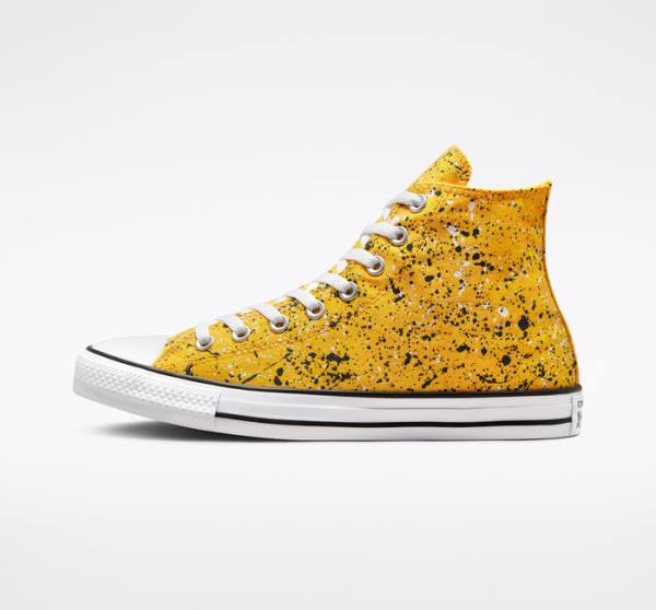 Converse Chuck Taylor All Star Archive Paint Splatter High Tops Shoes White | CV-185HKO