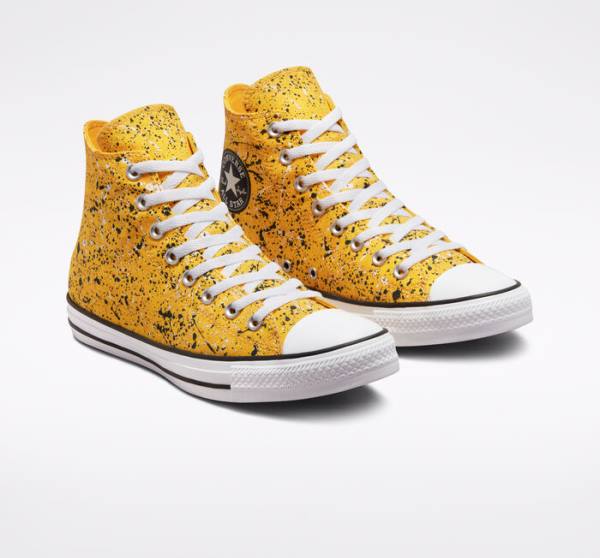 Converse Chuck Taylor All Star Archive Paint Splatter High Tops Shoes White | CV-185HKO