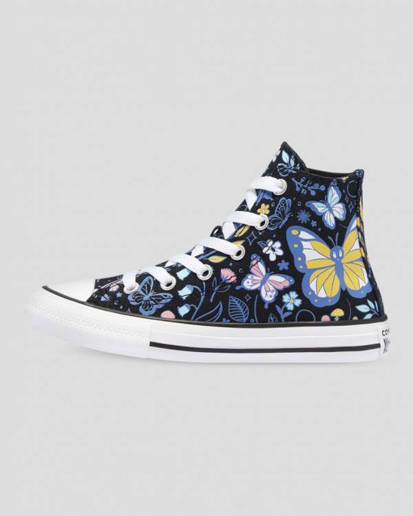 Converse Chuck Taylor All Star Butterfly Fun High Tops Shoes Black | CV-768TVU