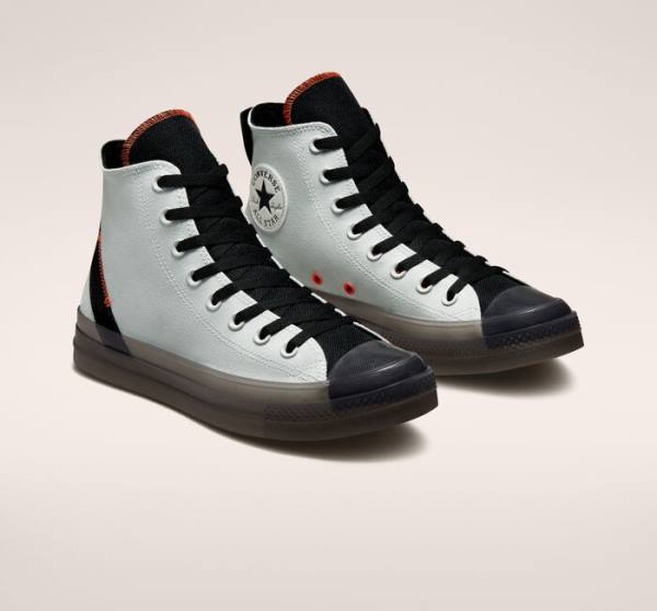 Converse Chuck Taylor All Star CX Stretch Canvas High Tops Shoes Light Silver / Black / Mango | CV-140QRO