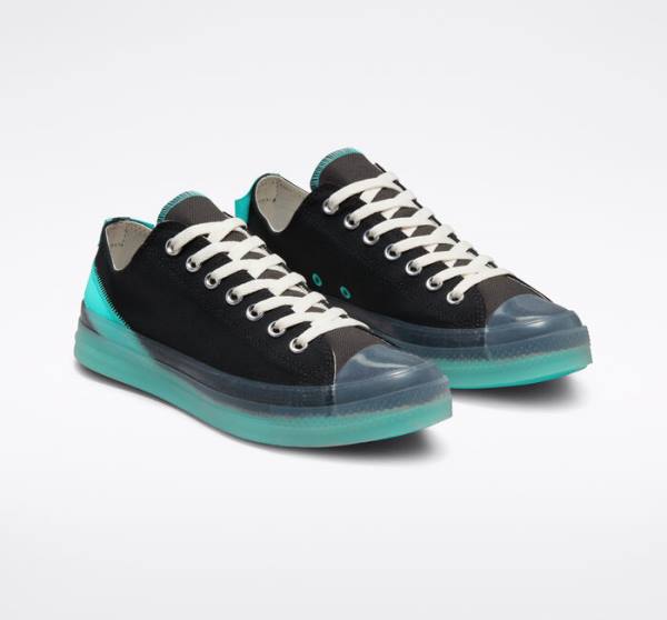 Converse Chuck Taylor All Star CX Stretch Canvas Low Tops Shoes Black / Turquoise | CV-193GMJ