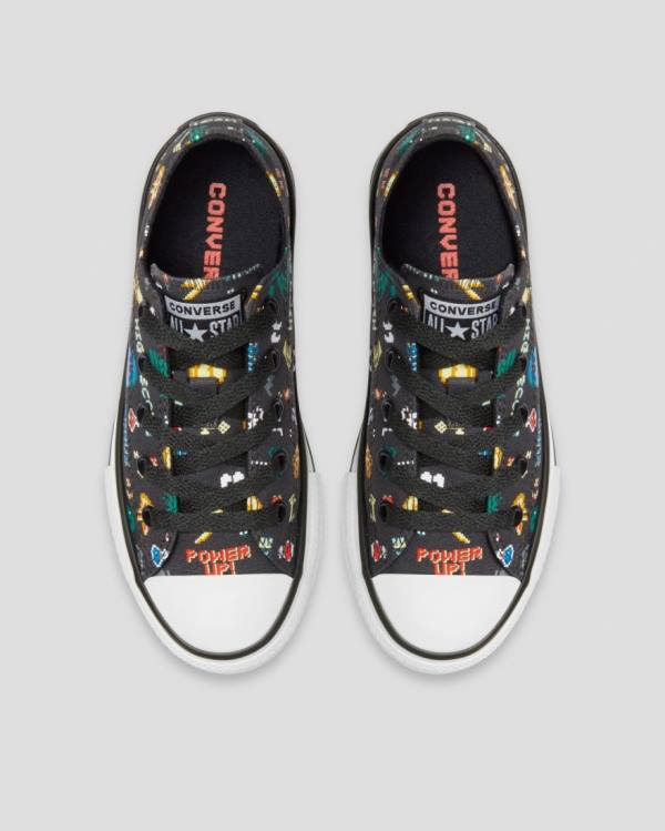 Converse Chuck Taylor All Star Gamer Print Low Tops Shoes Black | CV-605IEC