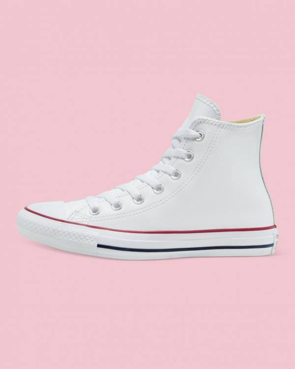 Converse Chuck Taylor All Star Leather High Tops Shoes White | CV-217LQW