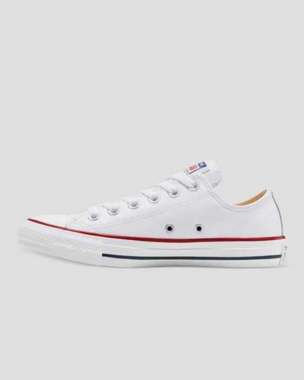 Converse Chuck Taylor All Star Leather Low Tops Shoes White | CV-927DEN