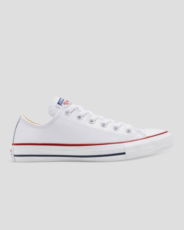 Converse Chuck Taylor All Star Leather Low Tops Shoes White | CV-927DEN