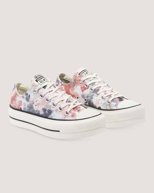 Converse Chuck Taylor All Star Lift Festival Low Tops Shoes Grey Pink | CV-351PDG