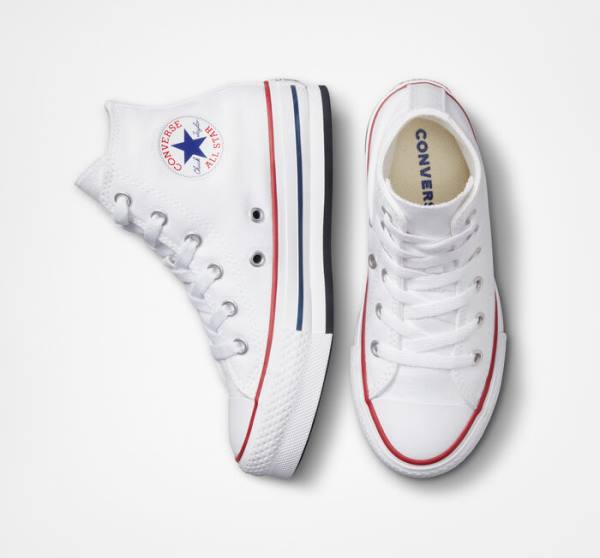 Converse Chuck Taylor All Star Lift Platform High Tops Shoes White / Dark Red / Navy | CV-104OEV