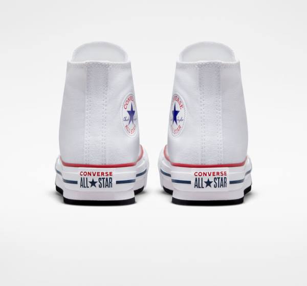 Converse Chuck Taylor All Star Lift Platform High Tops Shoes White / Dark Red / Navy | CV-104OEV