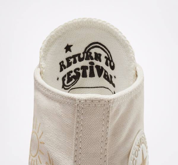 Converse Chuck Taylor All Star Lift Platform Golden Elements High Tops Shoes Brown / Light Gold | CV-241ARE