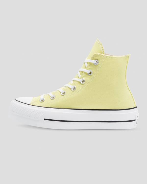 Converse Chuck Taylor All Star Lift Seasonal Colour High Tops Shoes Yellow | CV-179AYO