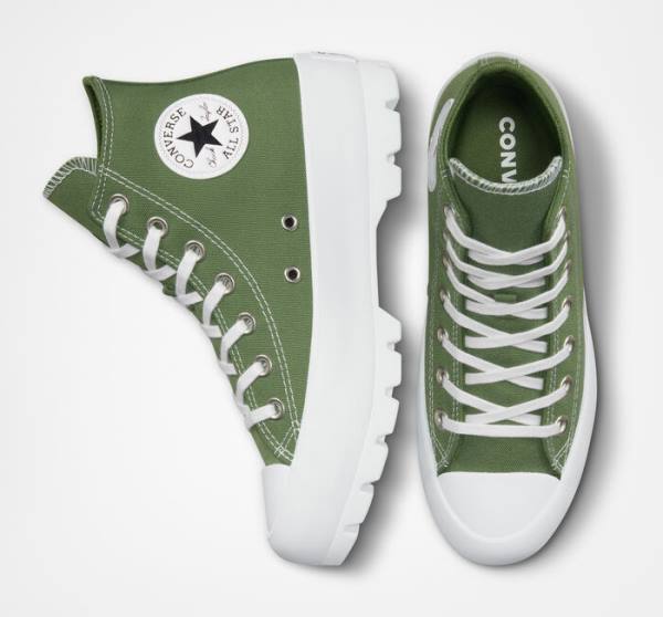 Converse Chuck Taylor All Star Lugged Seasonal Color High Tops Shoes White / Black | CV-617CRD