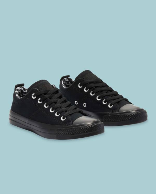 Converse Chuck Taylor All Star Madison Low Tops Shoes Black | CV-721QKB