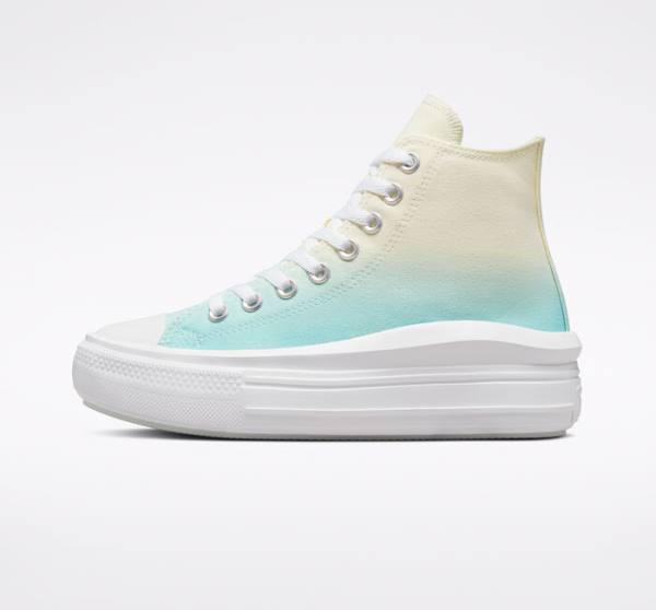 Converse Chuck Taylor All Star Move Platform Ombre High Tops Shoes White | CV-024BYK