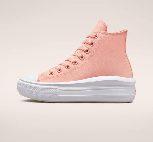 Converse Chuck Taylor All Star Move Platform Canvas High Tops Shoes Pink / White / Pink | CV-420LID