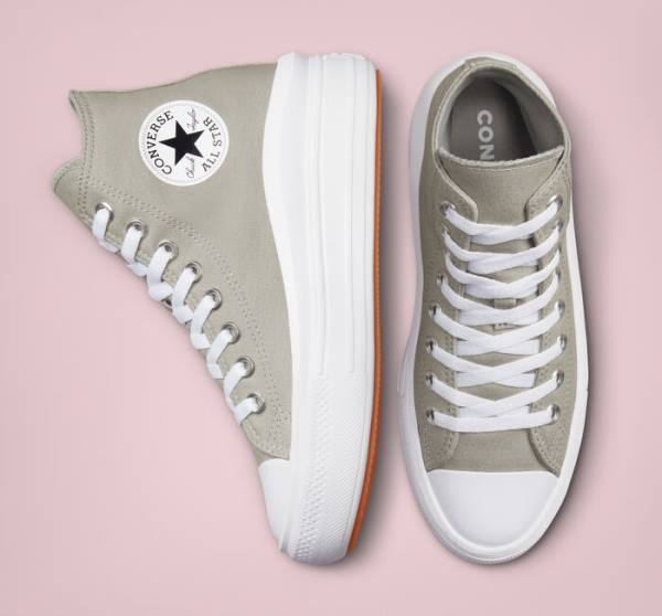 Converse Chuck Taylor All Star Move Platform Seasonal Color High Tops Shoes Olive / White / White | CV-960AZL