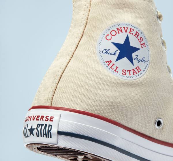 Converse Chuck Taylor All Star Natural Ivory High Tops Shoes Beige White | CV-067AMX