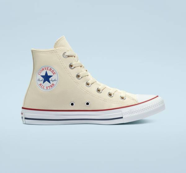 Converse Chuck Taylor All Star Natural Ivory High Tops Shoes Beige White | CV-067AMX