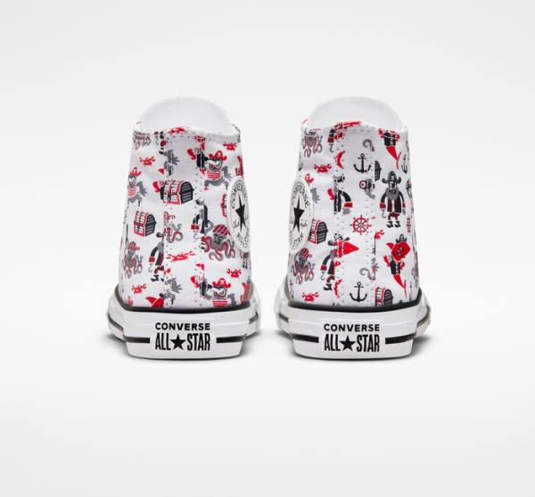 Converse Chuck Taylor All Star Pirates High Tops Shoes White / Red / Black | CV-784OPB