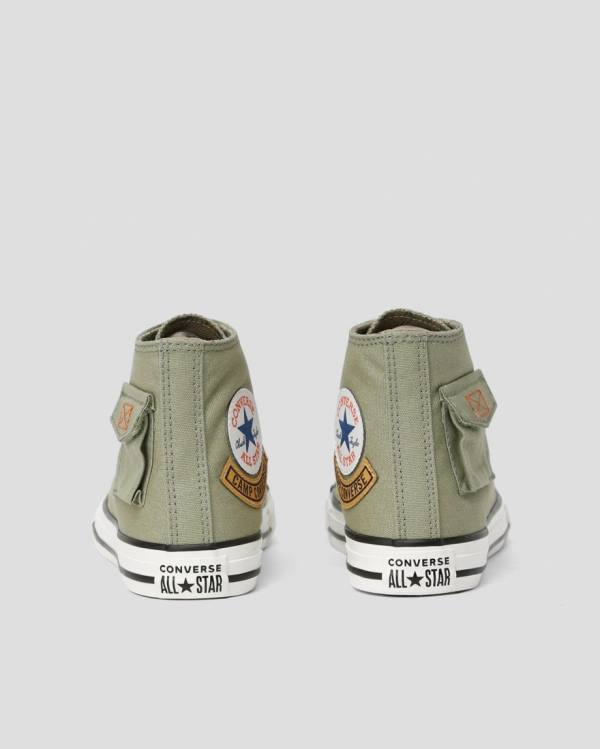 Converse Chuck Taylor All Star Pocket Camp High Tops Shoes Green | CV-563KMC